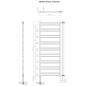 Sapho Metro Space - Sèche-serviettes 55x143 cm, 525 W, noir mat IR438B