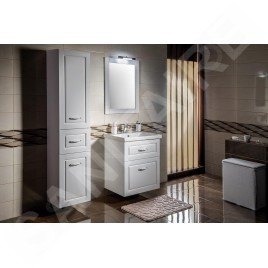Aqualine Favolo - Armoire avec panier, 400x1840x310 mm, blanc mat FV180