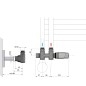 Bruckner Wicher - Kit de raccordement thermostatique, raccordement central 50 mm, blanc 600.331.4