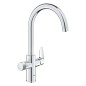 Grohe Blue Pure - Mitigeur d'évier StartCurve avec filtration, chrome 30592000