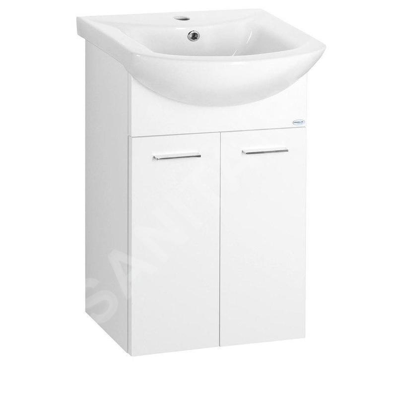 Aqualine Zoja - Meuble lavabo 420x740x250 mm, 2 portes, blanc 51045A Aqualine Zoja - Meuble lavabo 420x740x250 mm, 2 portes, blanc 51045A