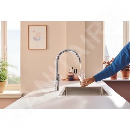 Grohe Blue Pure - Mitigeur d'évier StartCurve avec filtration, chrome 30592000