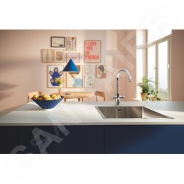 Grohe Blue Pure - Mitigeur d'évier StartCurve avec filtration, chrome 30592000