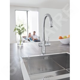 Grohe Blue Home - Mitigeur d’évier Connected, avec unité réfrigérante et filtration, chrome 31455001