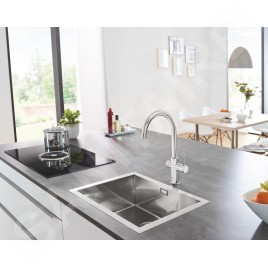 Grohe Blue Home - Mitigeur d’évier Connected, avec unité réfrigérante et filtration, chrome 31455001