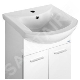Aqualine Zoja - Meuble lavabo 420x740x250 mm, 2 portes, blanc 51045A