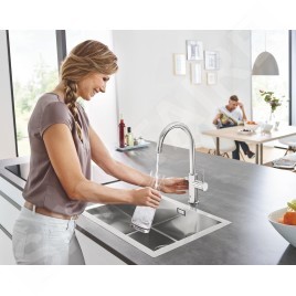 Grohe Blue Home - Mitigeur d’évier Connected, avec unité réfrigérante et filtration, chrome 31455001
