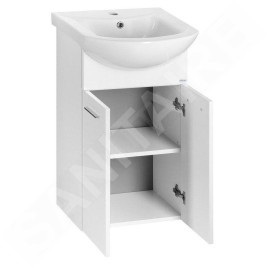 Aqualine Zoja - Meuble lavabo 420x740x250 mm, 2 portes, blanc 51045A