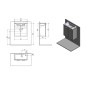 Aqualine Zoja - Meuble lavabo 490x500x245 mm, 2 portes, blanc 51047A Aqualine Zoja - Meuble lavabo 490x500x245 mm, 2 portes, blanc 51047A