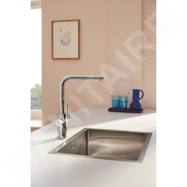 Grohe Blue Pure - Mitigeur d'évier Minta avec filtration et manchon de fermeture  extractible, chrome 30601000