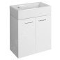 Aqualine Zoja - Meuble lavabo 490x500x245 mm, 2 portes, blanc 51047A Aqualine Zoja - Meuble lavabo 490x500x245 mm, 2 portes, blanc 51047A