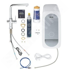 Grohe Blue Home - Mitigeur d’évier avec unité réfrigérante et filtration, chrome 31454001
