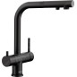 Blanco Fontas S II - Mitigeur d'évier avec bec extractible et fonction filtrante, noir mat 526672