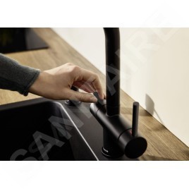 Blanco Fontas S II - Mitigeur d'évier avec bec extractible et fonction filtrante, noir mat 526672