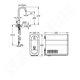 Grohe Blue Home - Mitigeur d’évier Mono Connected, avec unité réfrigérante et filtration, chrome 31498001