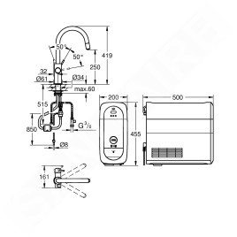 Grohe Blue Home - Mitigeur d’évier Connected, avec unité réfrigérante et filtration, chrome 31541000