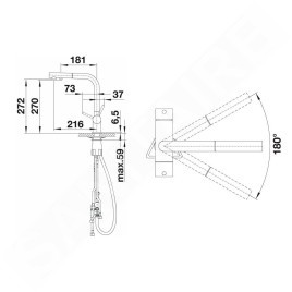 Blanco Fontas S II - Mitigeur d'évier avec douchette extractible et filtration, noir 526158