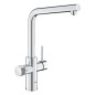 Grohe Blue Pure - Mitigeur d'évier avec fonction filtrante, chrome 30600000