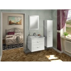 Aqualine Favolo - Meuble lavabo 518x725x440 mm, blanc mat FV255