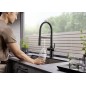 Blanco Catris S - Mitigeur d’évier avec fonction filtrante et bras flexible, noir mat 526707