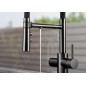 Blanco Catris S - Mitigeur d’évier avec fonction filtrante et bras flexible, noir mat 526707
