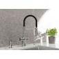 Blanco Catris S - Mitigeur d’évier avec fonction filtrante et bras flexible, chrome/noir 526706