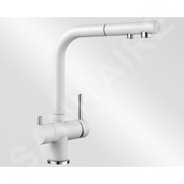 Blanco Fontas S II - Robinetterie d’évier avec douchette extractible et fonction filtrante, blanc 525204