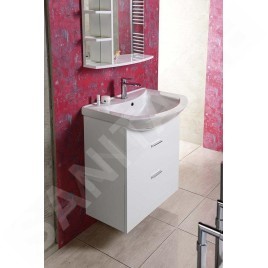 Aqualine Zoja - Meuble lavabo 615x740x320 mm, blanc 51061A