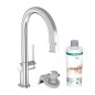 Hansgrohe Aqittura M91 - Mitigeur d'évier avec bec extractible et filtration, sBox, chrome 76800000