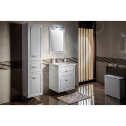 Aqualine Favolo - Meuble lavabo 615x725x440 mm, 2 tiroirs, blanc mat FV265