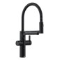Blanco EVOL-S Pro - Mitigeur d'évier avec bras flexible, douchette et fonction de filtration, noir mat 526636