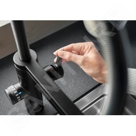 Blanco EVOL-S Pro - Mitigeur d'évier avec bras flexible, douchette et fonction de filtration, noir mat 526636