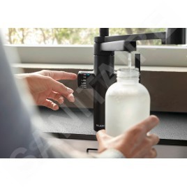 Blanco EVOL-S Pro - Mitigeur d'évier avec bras flexible, douchette et fonction de filtration, noir mat 526636