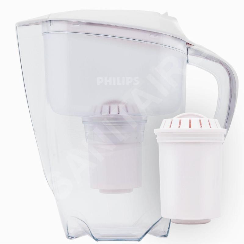 Philips Carafes filtrantes - Carafe filtrante avec micro-filtration, 1500 ml, avec temporisateur, blanc/limpide AWP2920/10 Philips Carafes filtrantes - Carafe filtrante avec micro-filtration, 1500 ml, avec temporisateur, blanc/limpide AWP2920/10
