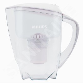 Philips Carafes filtrantes - Carafe filtrante avec micro-filtration, 1500 ml, avec temporisateur, blanc/limpide AWP2920/10