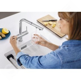 Blanco Trima - Mitigeur d'évier avec fonction filtrante, or satiné 526695