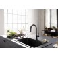 Hansgrohe Aqittura M91 - Mitigeur d'évier avec bec extractible et filtration, sBox, noir mat 76800670