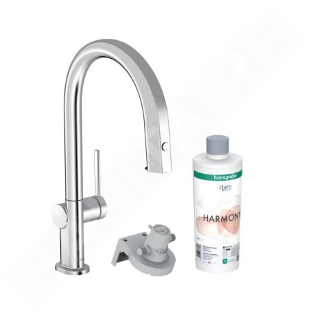 Hansgrohe Aqittura M91 - Mitigeur d'évier avec bec extractible et filtration, chrome 76801000