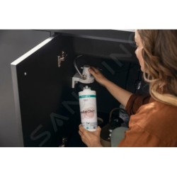 Hansgrohe Aqittura M91 - Mitigeur d'évier avec bec extractible et filtration, simili inox 76801800