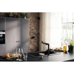 Hansgrohe Aqittura M91 - Mitigeur d'évier avec fonction de filtre, noir mat 76802670