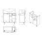 Aqualine Zoja - Meuble lavabo 715x740x343 mm, blanc 51075A Aqualine Zoja - Meuble lavabo 715x740x343 mm, blanc 51075A