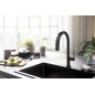Hansgrohe Aqittura M91 - Mitigeur d'évier avec bec extractible et filtration, noir mat 76803670