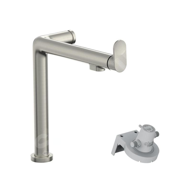 Hansgrohe Aqittura M91 - Mitigeur d'évier avec fonction de filtre, simili inox 76804800