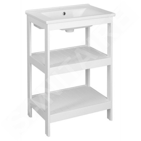 Aqualine Etide - Meuble lavabo 515x850x440 mm, blanc ET505