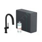 Hansgrohe Aqittura M91 - Mitigeur d'évier avec bec extractible, SodaSystem, sBox, noir mat 76836670 Hansgrohe Aqittura M91 - Mitigeur d'évier avec bec extractible, SodaSystem, sBox, noir mat 76836670