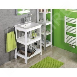 Aqualine Etide - Meuble lavabo 515x850x440 mm, blanc ET505