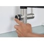 Blanco EVOL-S Pro - Mitigeur d’évier avec bras flexible, douchette et fonction filtrante, inox/noir 526311