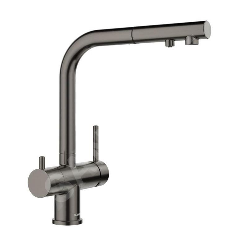 Blanco Fontas S II - Mitigeur d’évier avec bec extractible et fonction filtrante, acier foncé 527737
