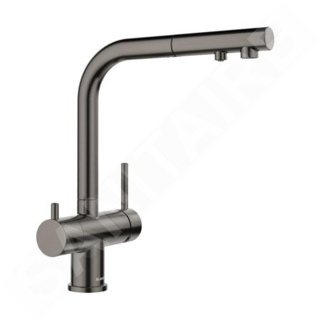Blanco Fontas S II - Mitigeur d’évier avec bec extractible et fonction filtrante, acier foncé 527737