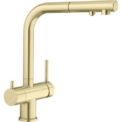 Blanco Fontas S II - Mitigeur d'évier avec bec extractible et fonction filtrante, or satiné 526694